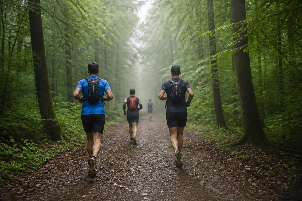 Coureurs en forêt